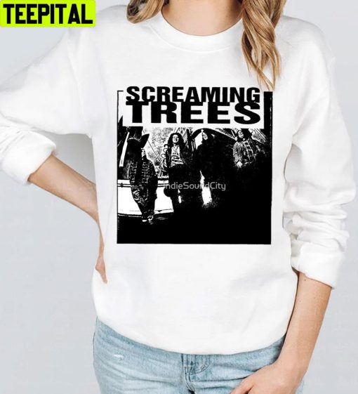 Black White Art Screaming Trees Poster Unisex T-Shirt