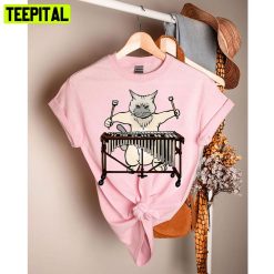 Cat Playing Vibraphone Jazz Marimba Unisex T-Shirt