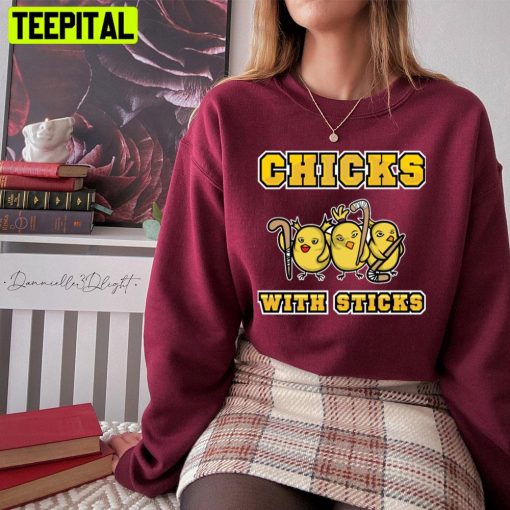 Field Hockey Woman Girls Team Chicks With Sticks Unisex T-Shirt