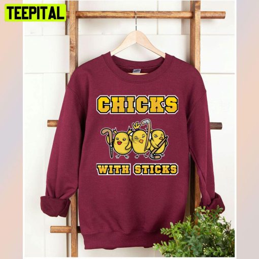 Field Hockey Woman Girls Team Chicks With Sticks Unisex T-Shirt