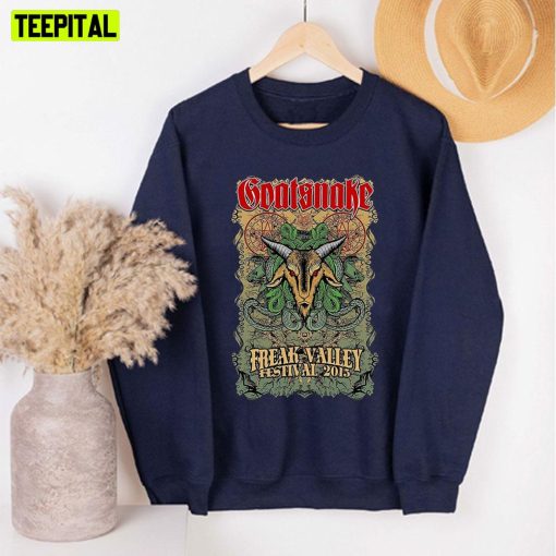 Freak Valley Festival 2015 Devil Goat Graphic Goat Snake Unisex Sweatshirt