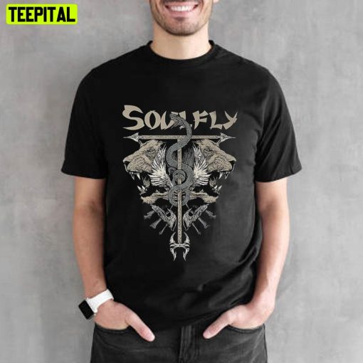 Lion Snake Soulfly Logo Unisex T-Shirt