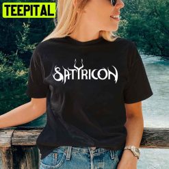 Metal Mania White Logo Satyricon Unisex T-Shirt