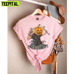 Pumpkin Head Zombie Killer Halloween Unisex T-Shirt