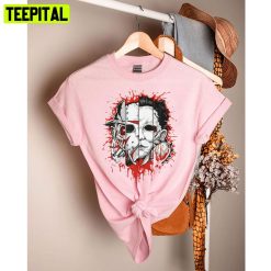 Retro Halloween Faces Of Legends Horror Killer Of Jason Voorhees Michael Myers Penywise Freddy Krueger Leatheface Unisex T-Shirt