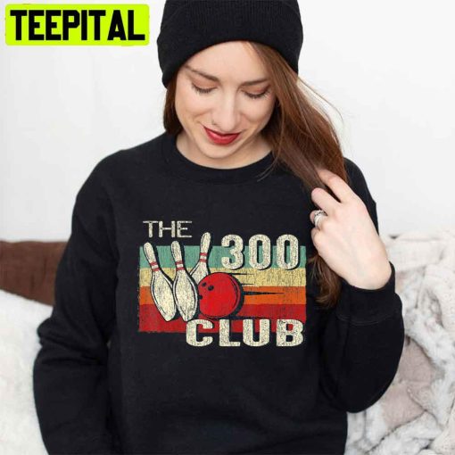 Retro Vintage 300 Club Perfect Bowling Game Unisex T-Shirt