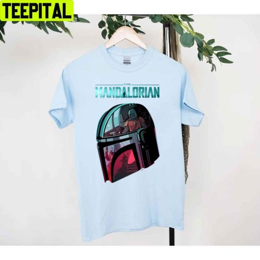 The Mandalorian Helmet Reflections Collage Unisex T-Shirt