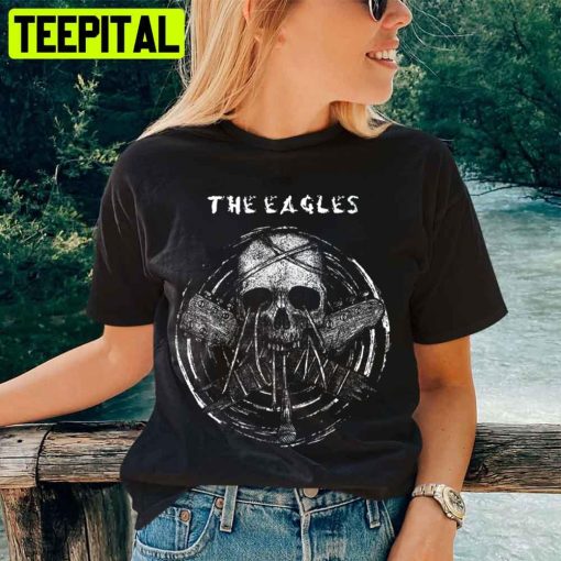 White Art Old Guitar Skull Eagle Unisex T-Shirt