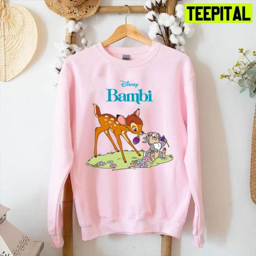 Bambi & Thumper Eating Clover Blossoms Unisex T-Shirt