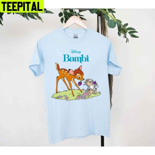 Bambi & Thumper Eating Clover Blossoms Unisex T-Shirt