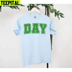 Green Text Day Grunge Effect Unisex T-Shirt