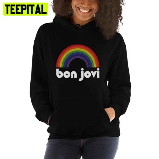 Rainbow Vintage Bon Jovi Unisex T-Shirt