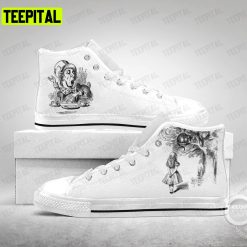 Alice’s Adventure In Wonderland Adults High Top Canvas Shoes