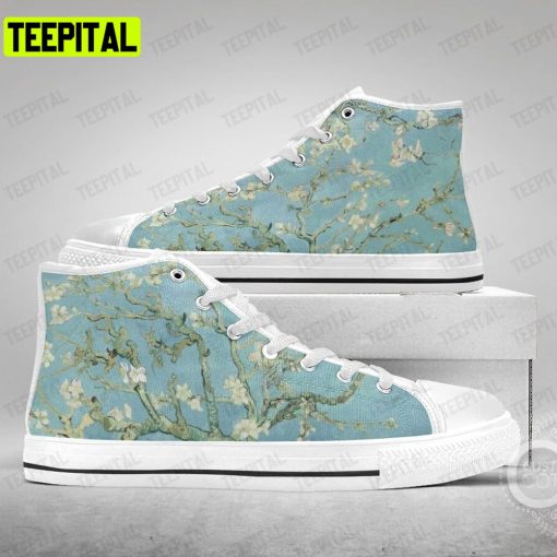 Almond Blossom Adults High Top Canvas Shoes