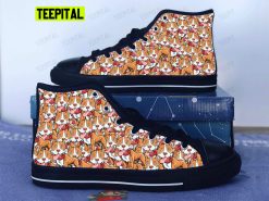 American Pit Bull Adults High Top Canvas Shoes