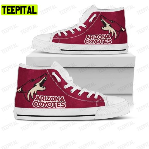 Arizona Coyotes Hockey Adults High Top Canvas Shoes