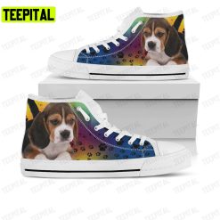 Beagle Dog Adults High Top Canvas Shoes