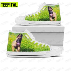 Belgian Malinois Dog Adults High Top Canvas Shoes