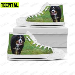 Bernese Mountain Dog Adults High Top Canvas Shoes