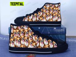 Boxer Dog Adults High Top Canvas Shoes