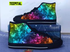 Butterfly Adults High Top Canvas Shoes