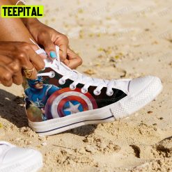 Captain America Adults High Top Canvas Shoes