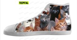 Cat Kitten Adults High Top Canvas Shoes