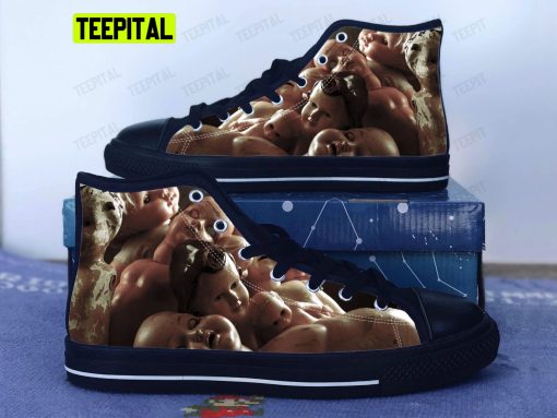 Creepy Dolls Horror Adults High Top Canvas Shoes