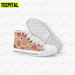 Cute Donut Adults High Top Canvas Shoes