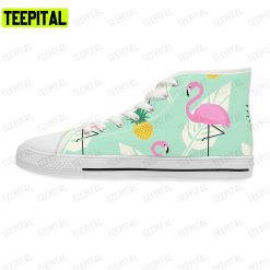 Cute Flamingo Tropical Trendy Adults High Top Canvas Shoes