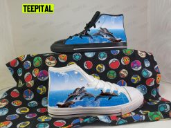Dolphin Adults High Top Canvas Shoes