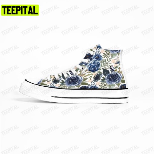 Flower Girl Adults High Top Canvas Shoes