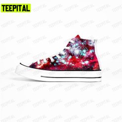 Galaxy Print Stars Fashion Adults High Top Canvas Shoes