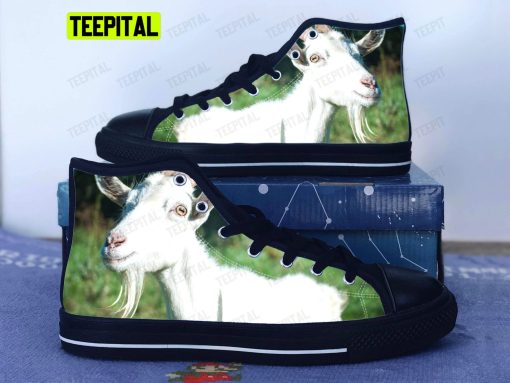 Goat Adults High Top Canvas Shoes