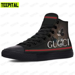 Gucci Mickey Adults High Top Canvas Shoes