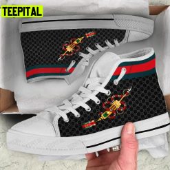 Gucci Snake Adults High Top Canvas Shoes