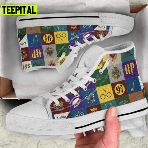 Hogwarts Harry Potter Adults High Top Canvas Shoes