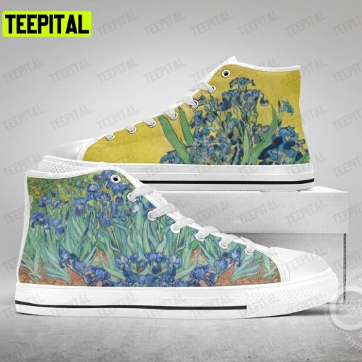 Irises Van Gogh Adults High Top Canvas Shoes