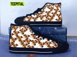 Jack Russell Terrier Adults High Top Canvas Shoes