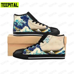 Japan Fuji Great Wave Adults High Top Canvas Shoes