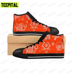 Lunar Horoscope Sign Funny Bulls Adults High Top Canvas Shoes