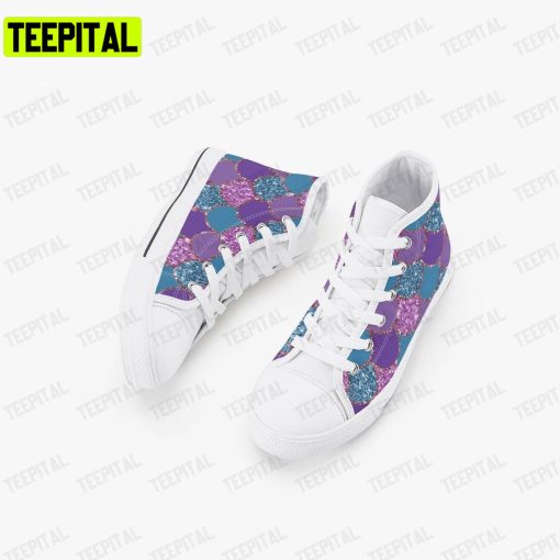 Mermaid Adults High Top Canvas Shoes