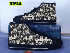 Miniature Schnauzer Adults High Top Canvas Shoes