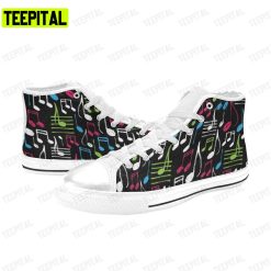 Music Lovers Adults High Top Canvas Shoes