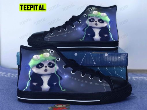 Panda Animal Lover Adults High Top Canvas Shoes