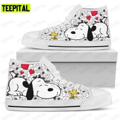 Peanut Life Is Better With A Dog Adults High Top Canvas Shoes