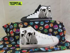 Penguin Adults High Top Canvas Shoes