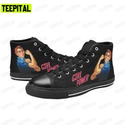 Rosie Girl Power Adults High Top Canvas Shoes