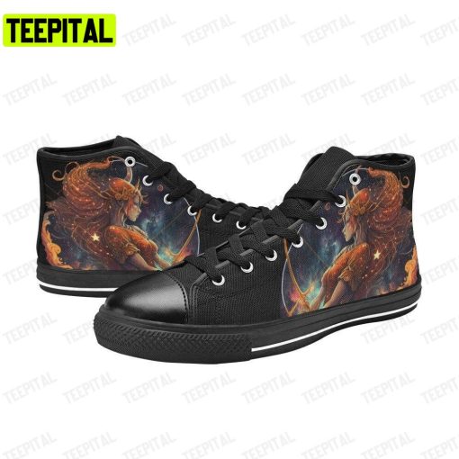 Sagittarius Zodiac Sign Adults High Top Canvas Shoes