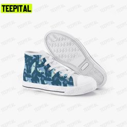 Shark Adults High Top Canvas Shoes